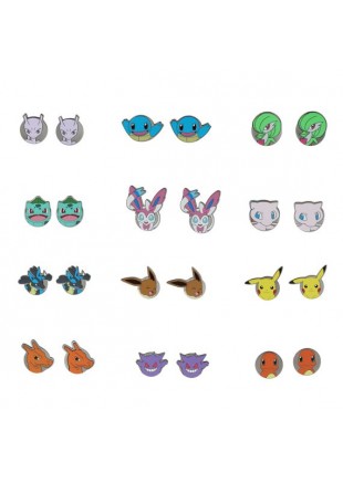 BOUCLES D'OREILLES POKEMONS PAQUET DE 12  (NEUF)