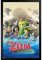 CADRE 11" X 18'' THE LEGEND OF ZELDA THE WIND WAKER  (NEUF)