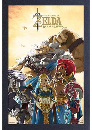 CADRE 11'' X 18" PRINCESS ZELDA ET LES CHAMPIONS  (NEUF)