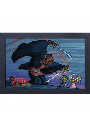 CADRE 11" X 18" THE LEGEND OF ZELDA THE WINDWAKER LA DERNIÈRE BAGARRE  (NEUF)