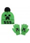 TUQUE ET GANTS MINECRAFT CREEPER  (NEUF)