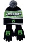 TUQUE MINECRAFT CREEPER FACE + GANTS COMBO SET  (NEUF)