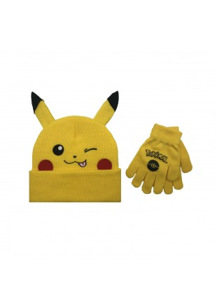 TUQUE ET GANTS PIKACHU  (NEUF)