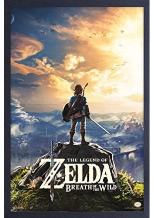 CADRE 11" X 18" THE LEGEND OF ZELDA BREATH OF THE WILD COVER  (NEUF)