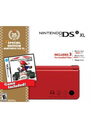 DSI XL ROUGE 25E ANNIVERSAIRE MARIO  (USAGÉ)