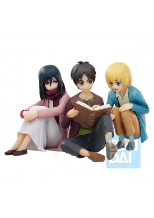 FIGURINE ATTACK ON TITAN LECTURE DE GROUPE PAR ICHIBANSHO  (NEUF)