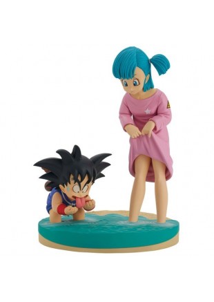 FIGURINE DRAGONBALL HISTORY GOKU ET BULMA PAR ISHIBANSHO  (NEUF)