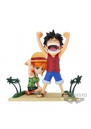 FIGURINE ONE PIECE WCF LOG STORIES LUFFY AND NAMI PAR BANPRESTO  (NEUF)