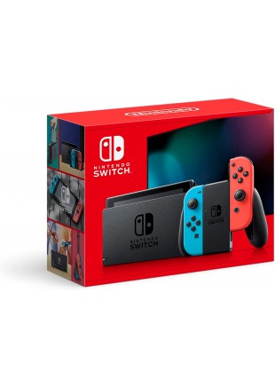 NINTENDO SWITCH JOY-CONS NEON BLEU ET ROUGE MODELE 2  (USAGÉ)