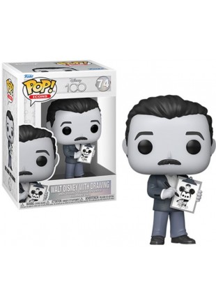 FIGURINE POP! ICONS #74 WALT DISNEY WITH DRAWING  (NEUF)